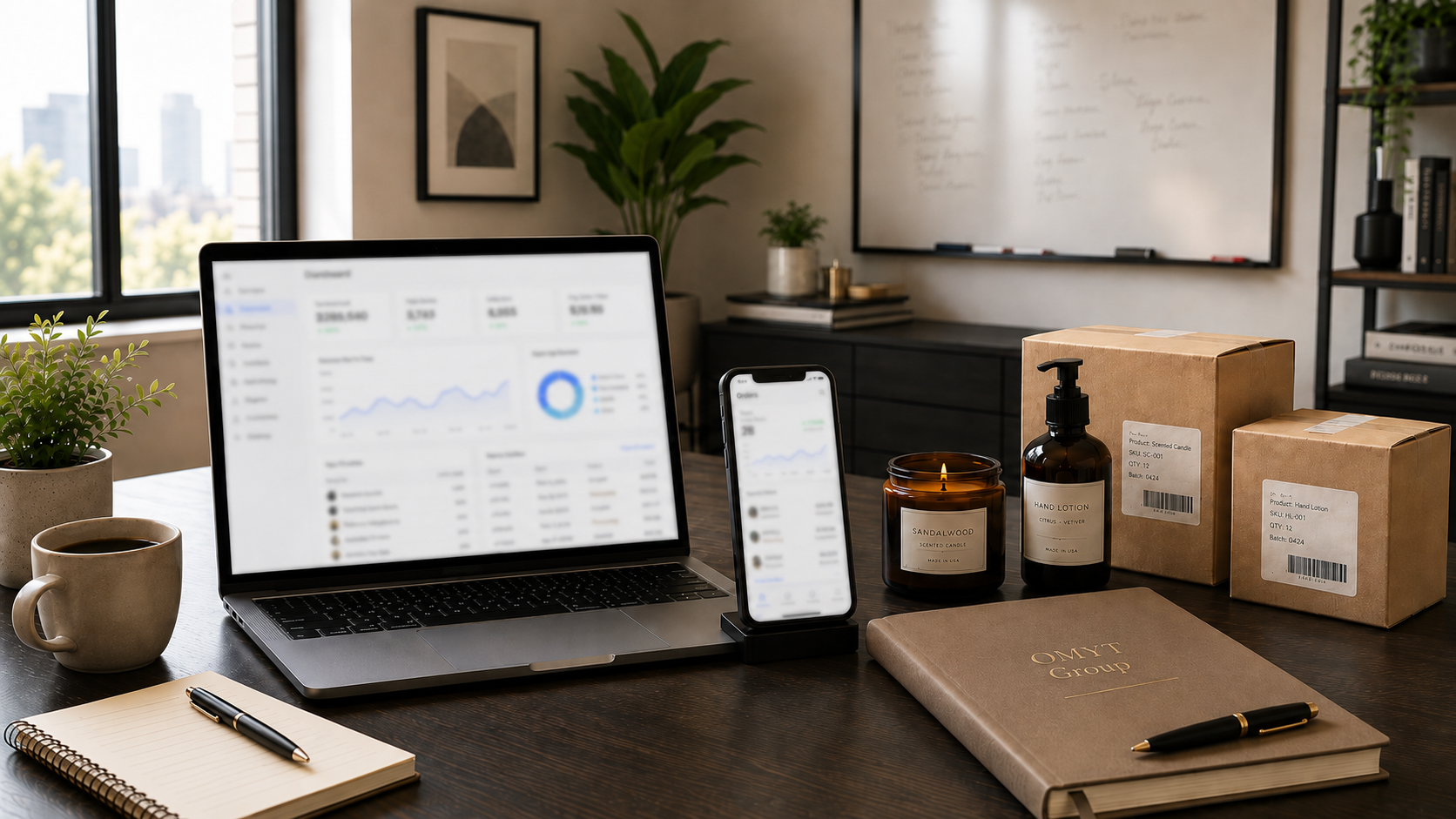 Professional e-commerce retail workspace for OMYT Group LLC
